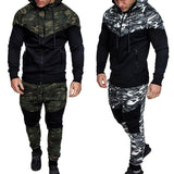 Camouflage Print Tracksuit Set