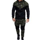 Camouflage Print Tracksuit Set