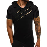 Comfortable Hooded Fitness T-shirt