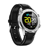 Leather/Steel Strap Color Display Smart Fitness Tracker