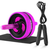 Indoor Workout Ab Roller & Jump Rope Set