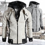 Slim Fit Hooded Fleece Winter Bomber Jacket