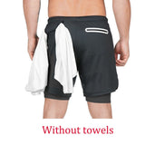 2-in-1 Inner Cycling and Jogging Shorts with Smartphone Pocket