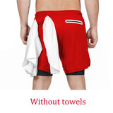 2-in-1 Inner Cycling and Jogging Shorts with Smartphone Pocket