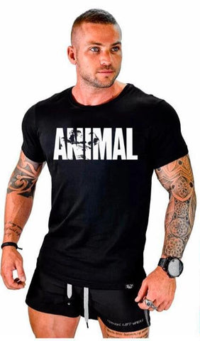 Printed ANIMAL Cotton Fitness T-shirt